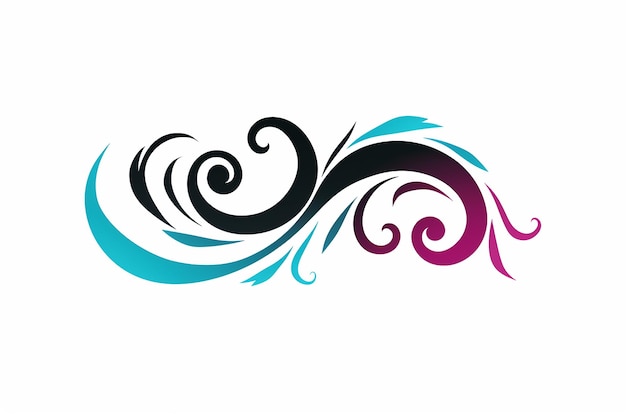 Símbolo de infinito desenhado artisticamente com uma bela pena de arco-íris em fundo branco Estilo de tatuagem