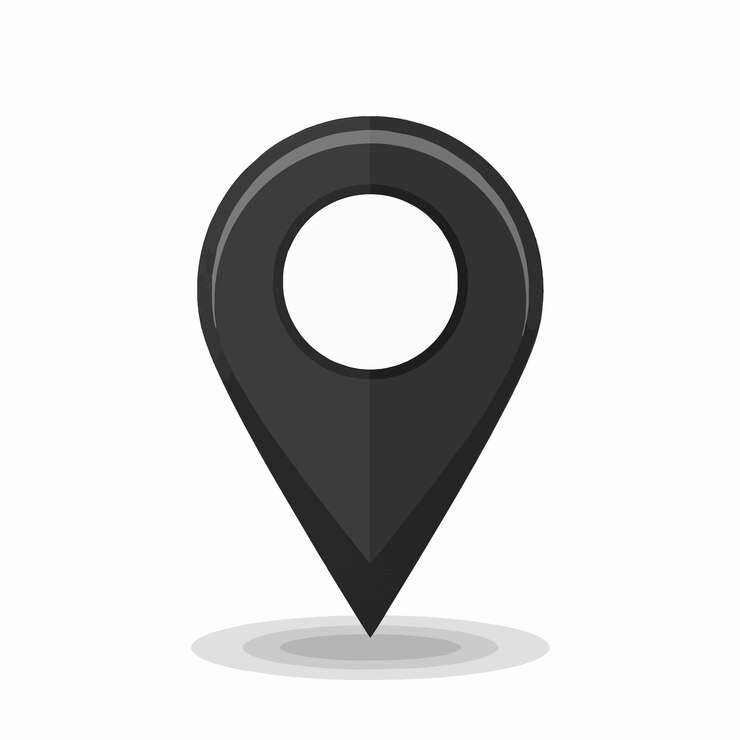 Vetor símbolo de localização do pin escuro