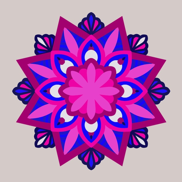 Símbolo de mandala colorido minimalista