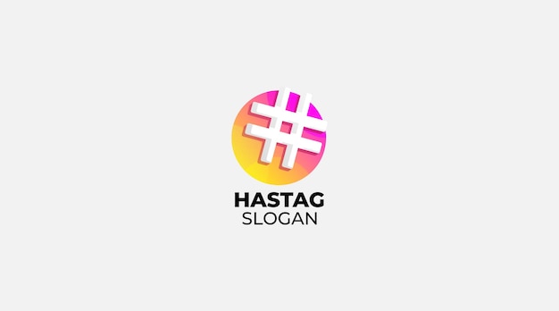 Símbolo de modelo de vetor de design de logotipo de hashtag