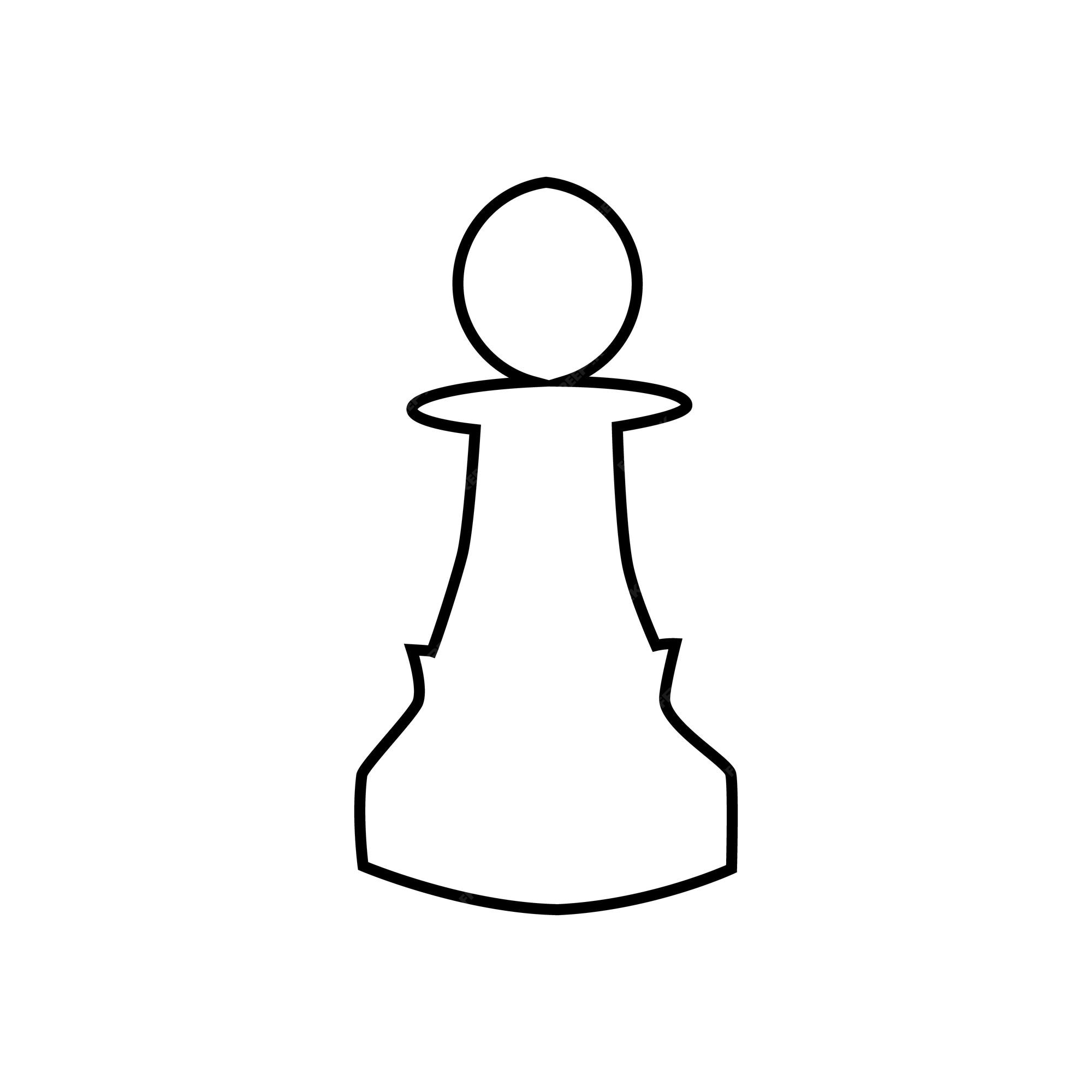 Delineou o símbolo de peão de xadrez