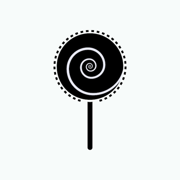 Vetor símbolo de pirulito doce ícone doce