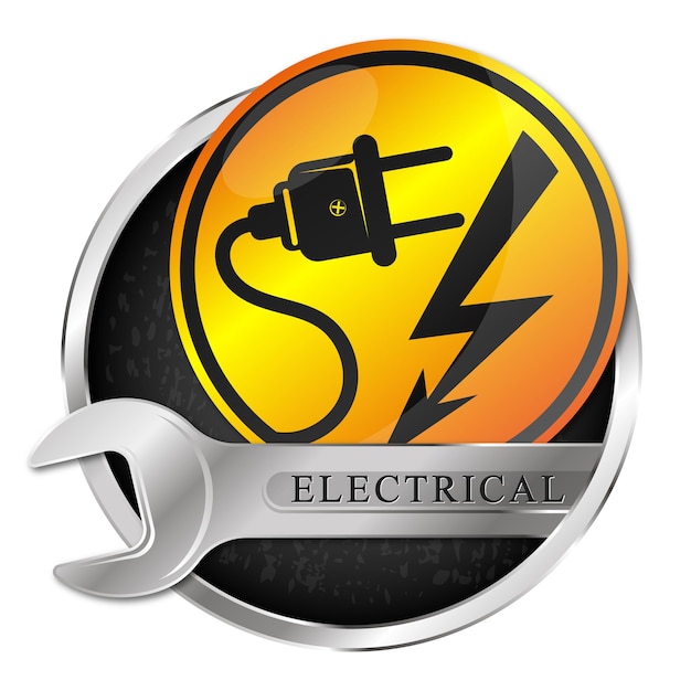 Símbolo de reparação e serviço de eletricidade