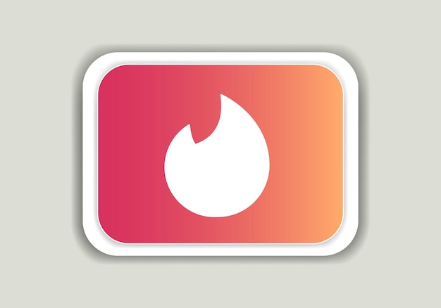 Vetor símbolo de sinal do logotipo do tinder vetor ícone de serviço on-line de aplicativos móveis logotipo do aplicativo de mídia social