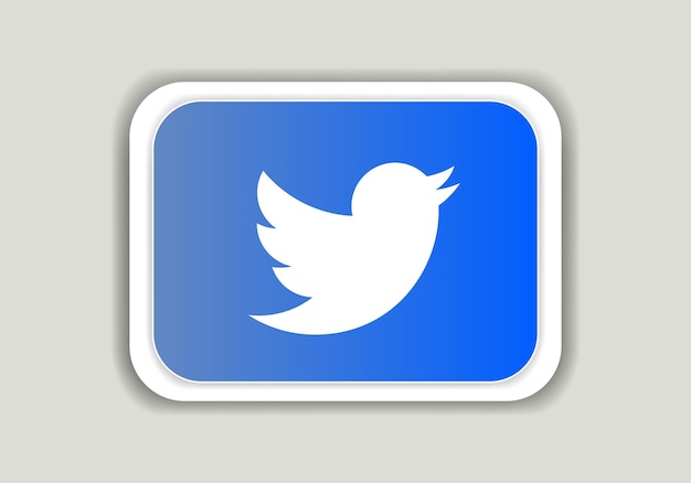 Símbolo de sinal do logotipo do Twitter vetor Ícone de serviço on-line de aplicativos móveis Logotipo do aplicativo de mídia social