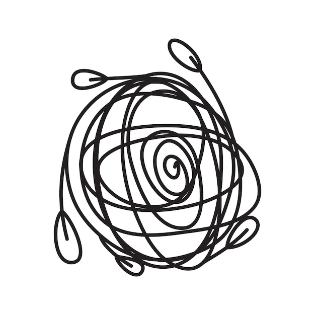 Símbolo de um esboço desenhado à mão de um ninho