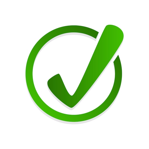 Símbolo de verificação de círculo verde