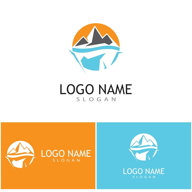 Símbolo de vetor de modelo de logotipo de iceberg