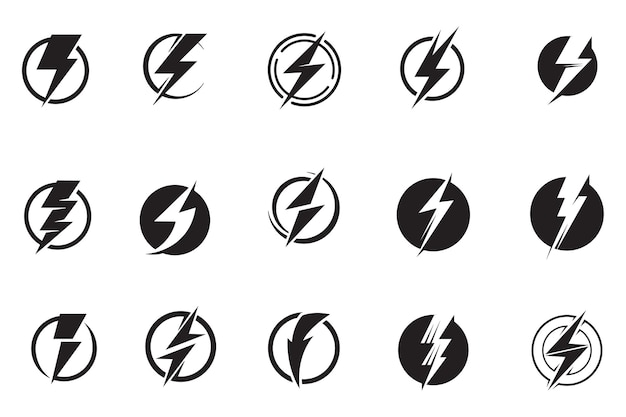 Símbolo de vetor do logotipo thunderbolt eps10