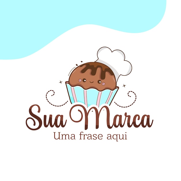 Símbolo do logotipo cupcake ilustração vector