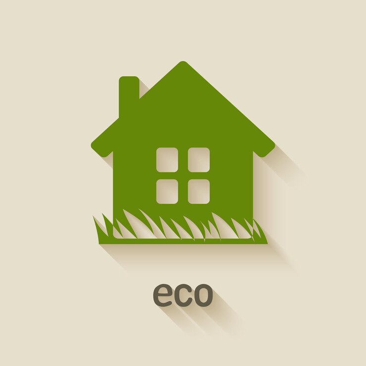 Vetor símbolo ecológico da casa verde