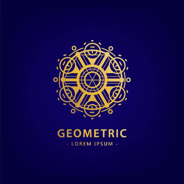 Símbolo geométrico abstrato de vetor alquimia linear sinal filosófico oculto para design de logotipo de folheto de cartaz astrologia imaginação criatividade superstição religião conceito g