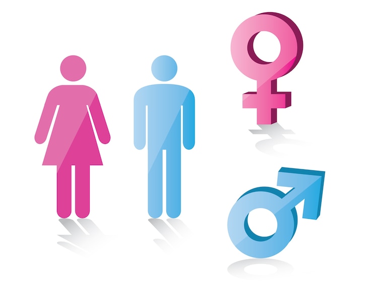 símbolo masculino e feminino