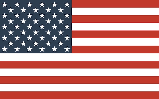 Símbolo oficial da bandeira americana da ilustração do vetor do estado