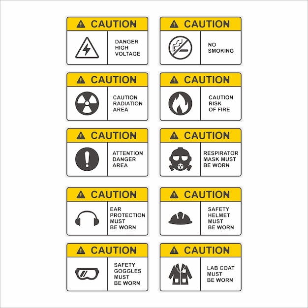 Vetor símbolo plano do sinal de alerta de perigo