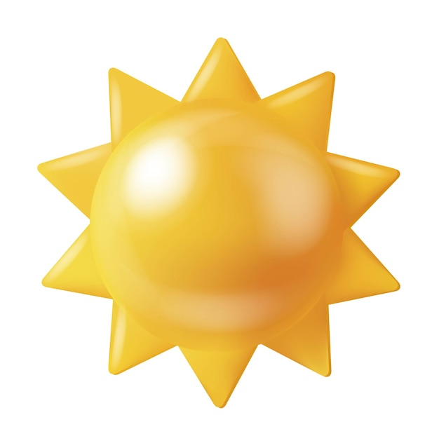 Símbolo Sol Isolado Fundo branco