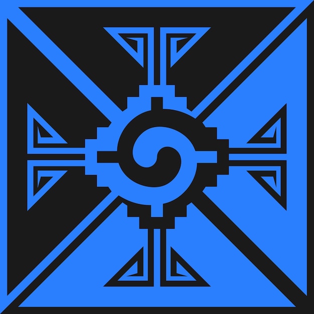 Vetor símbolo tribal da civilização asteca