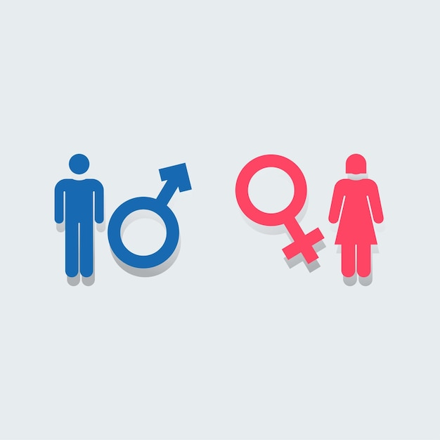 Símbolos de gênero ilustração vetorial de design gráfico