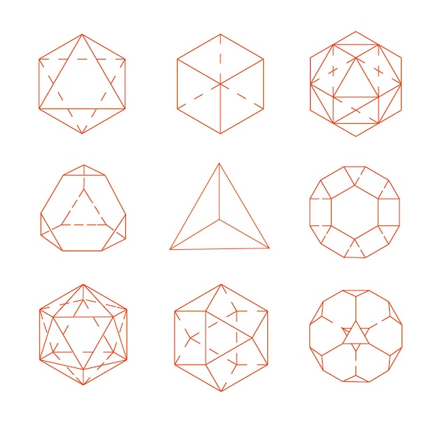 Símbolos de geometria sagrada e ilustração vetorial de sinais tatuagem de hipster símbolo de flor da vida