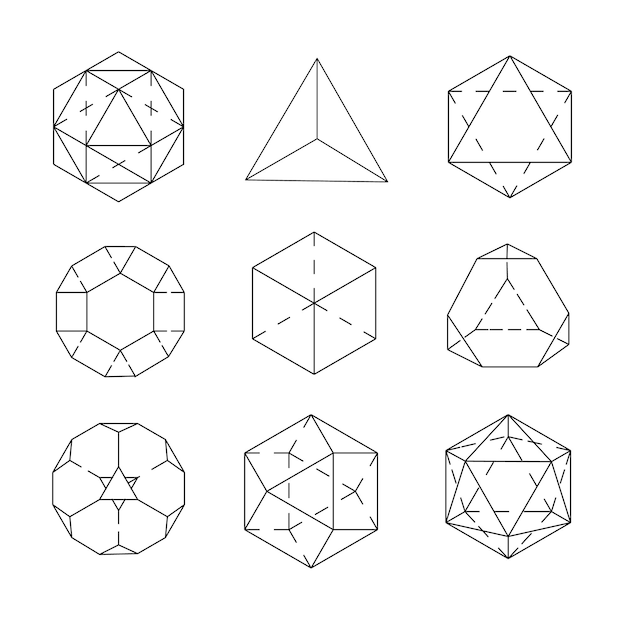 Vetor símbolos de geometria sagrada e ilustração vetorial de sinais tatuagem de hipster símbolo de flor da vida