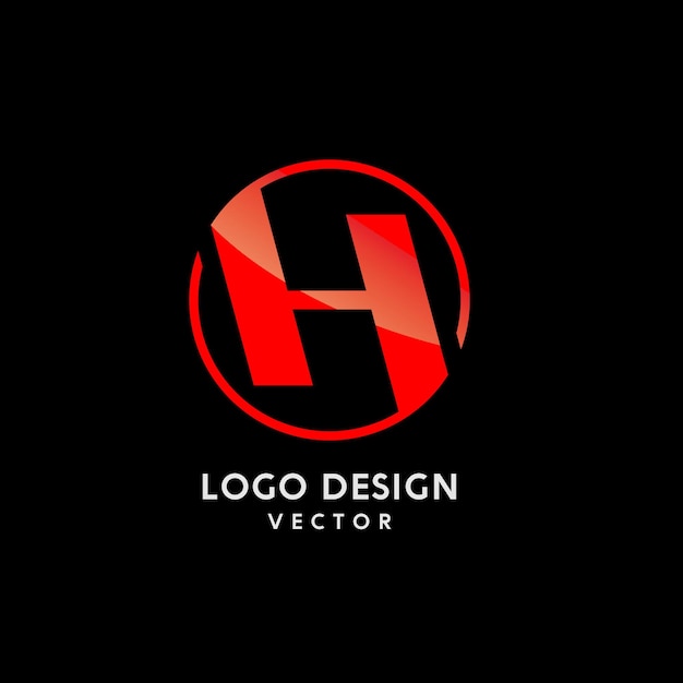 Símbolos de modelo de logotipo de letra h