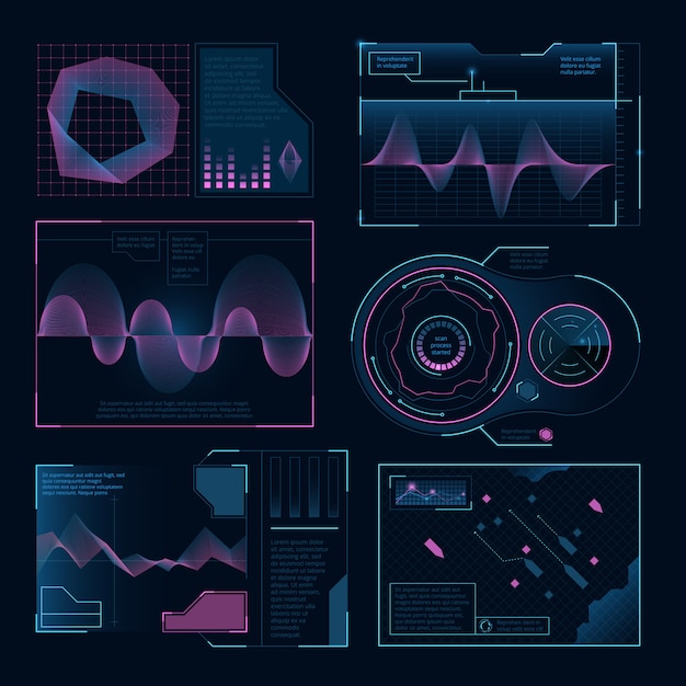 Símbolos digitais modernos web ui. definido para projetos