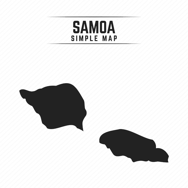 Vetor simple_black_map_of_samoa_isolated_on_white_background