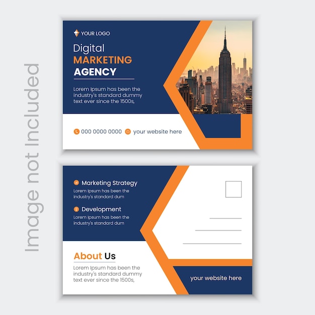 Simple amp Creative Vector Design Postcard Mock up (Desenho de cartão postal vetorial criativo)