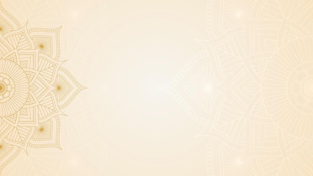 Simple Luxury Radiant Gold Background Decorado com Design de Textura de Arte Mandala de Pétala de Ouro