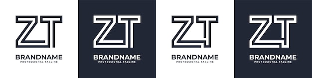 Vetor simple zt monogram logo adequado para qualquer negócio com inicial zt ou tz