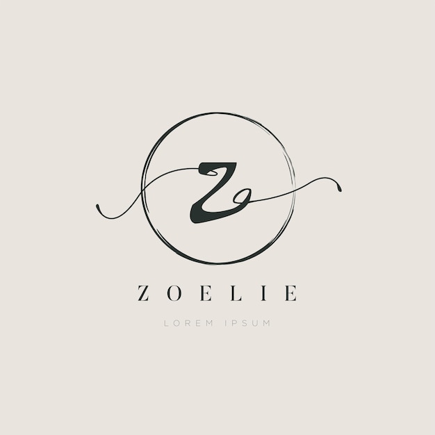 Vetor simples e elegante letra inicial tipo z logotipo sinal símbolo ícone