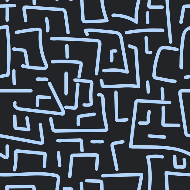 Simples padrão geométrico sem costura. Fundo de vetor abstrato desenhado à mão