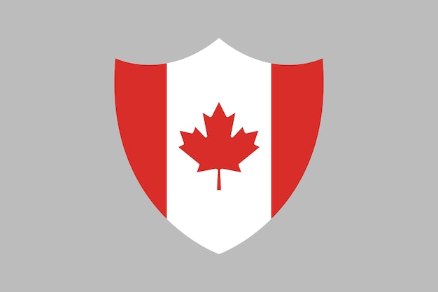 Sinais da bandeira do Canadá Ilustração vetorial da bandeira nacional do Canadá