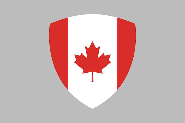 Sinais da bandeira do Canadá Ilustração vetorial da bandeira nacional do Canadá