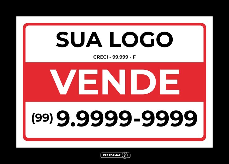 Vetor sinais de imóveis "para venda" e "para alugar"