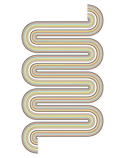 Sinal abstrato Ícone plano semicírculo Metade da imagem de muitas linhas Ilustração vetorial eps 10 logotipo para web design móvel infográfico