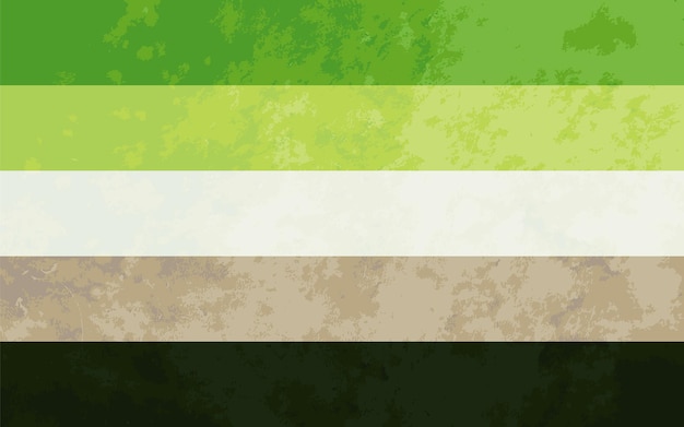 Sinal aromântico, bandeira do orgulho aromântico com textura