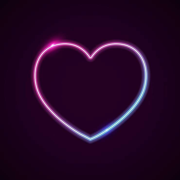 Vetor sinal de amor coração de espaço em branco