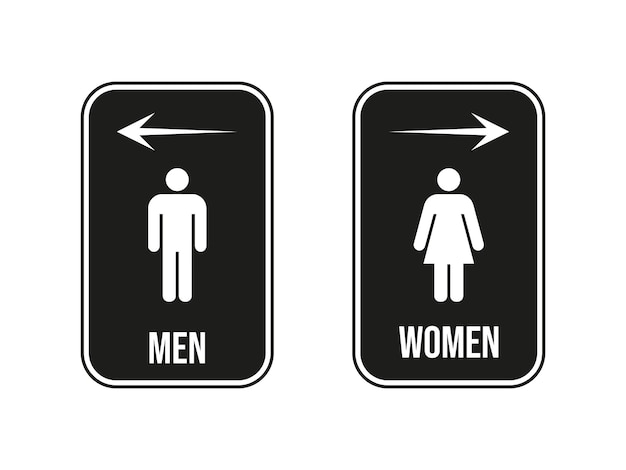 Sinal de banheiro masculino e feminino