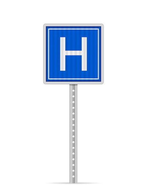 Sinal de estrada do hospital