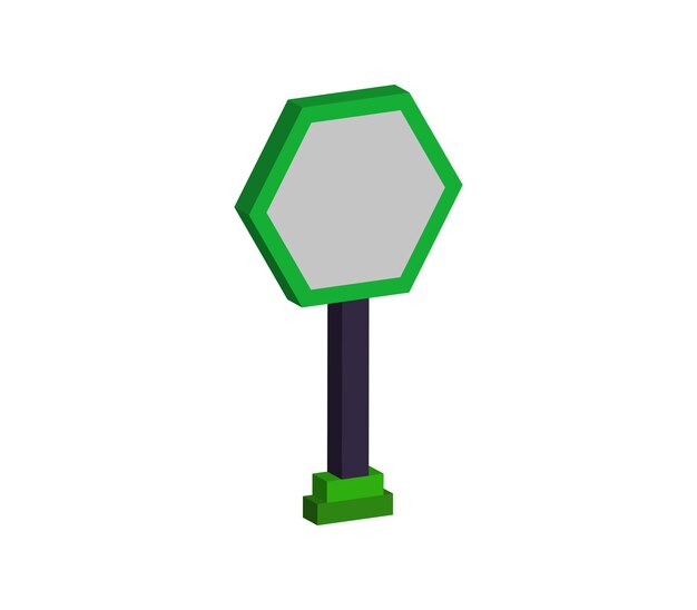 Sinal de estrada tridimensional