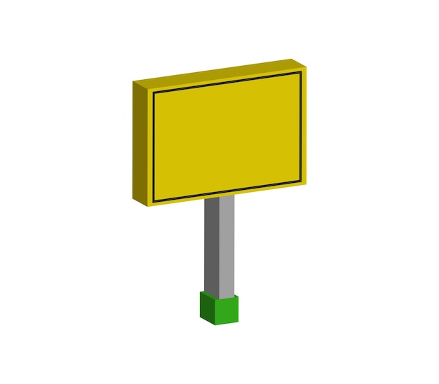 Sinal de estrada tridimensional
