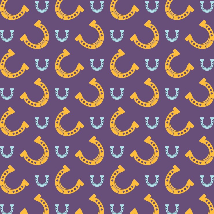 Vetor sinal de ferradura padrão de vestuário repetitivo de moda ilustração vetorial multicolor fundo