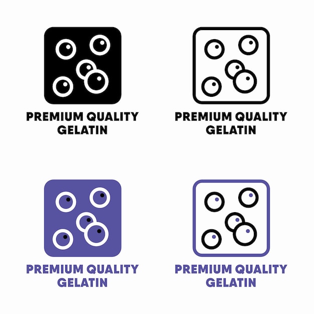 Sinal de informação vetorial de gelatina de qualidade premium