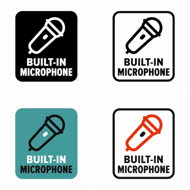 Sinal de informações de recurso incorporado de dispositivo embutido de microfone embutido