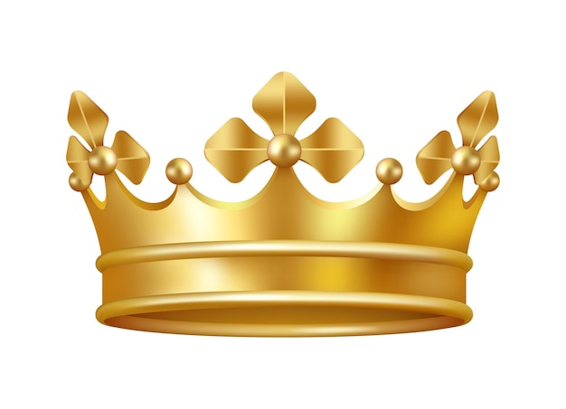 Sinal de joia real dourada da princesa rei rainha