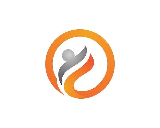 Sinal de logotipo do caráter humano