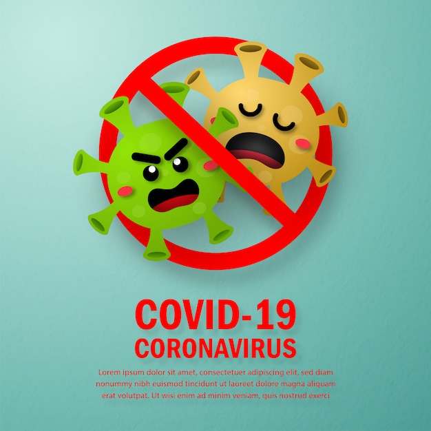 Sinal de parada de coronavírus com espaço de cópia