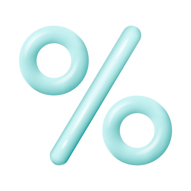 Sinal de porcentagem conceito de venda de desconto percentual ilustração em vetor