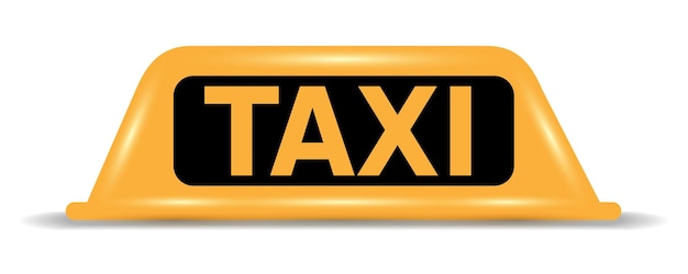 Sinal de táxi em cubos Sinal de logotipo de transporte de táxi Ilustração vetorial